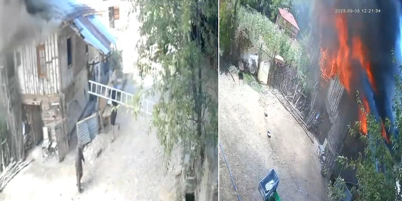 Yanan eve girdi, anne ve oğlunu ölümden kurtardı