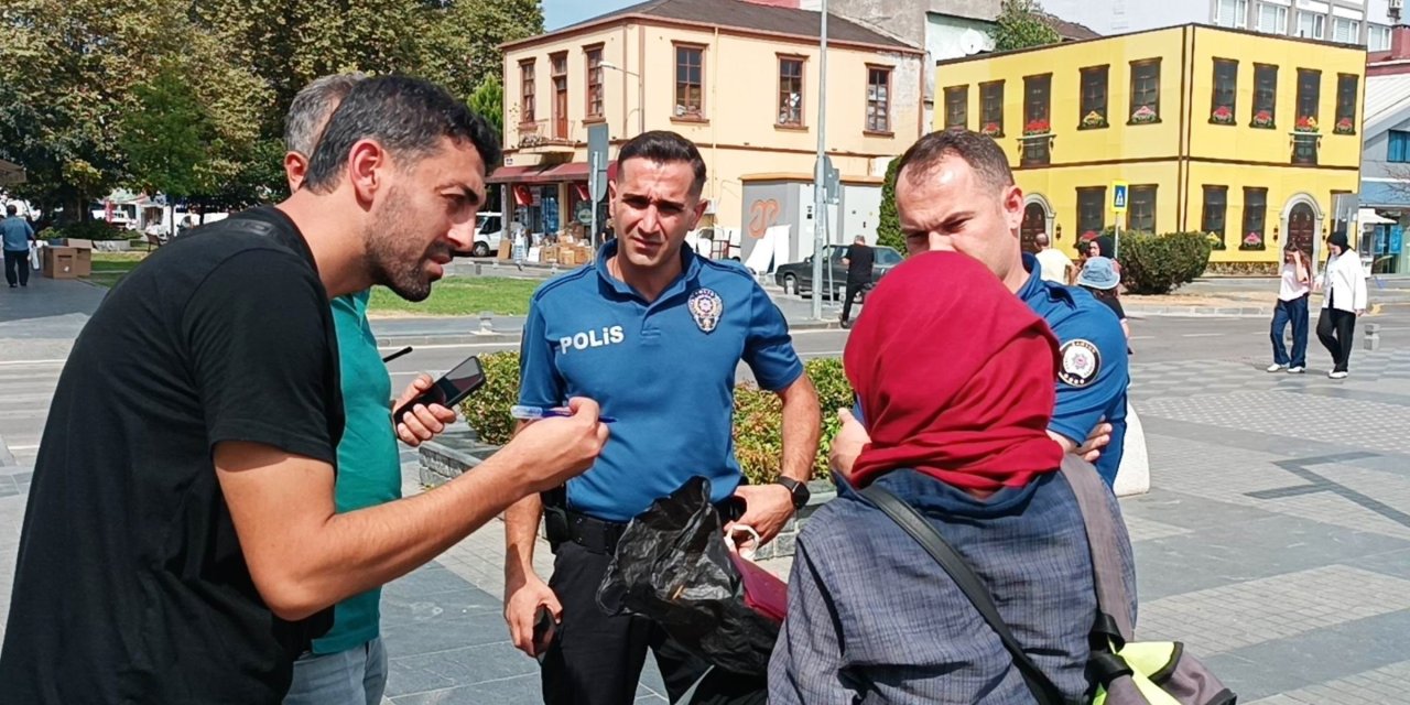 Bankta bıraktığı çantayla paniğe yol açan kadın, polise kimlik vermeyi reddetti
