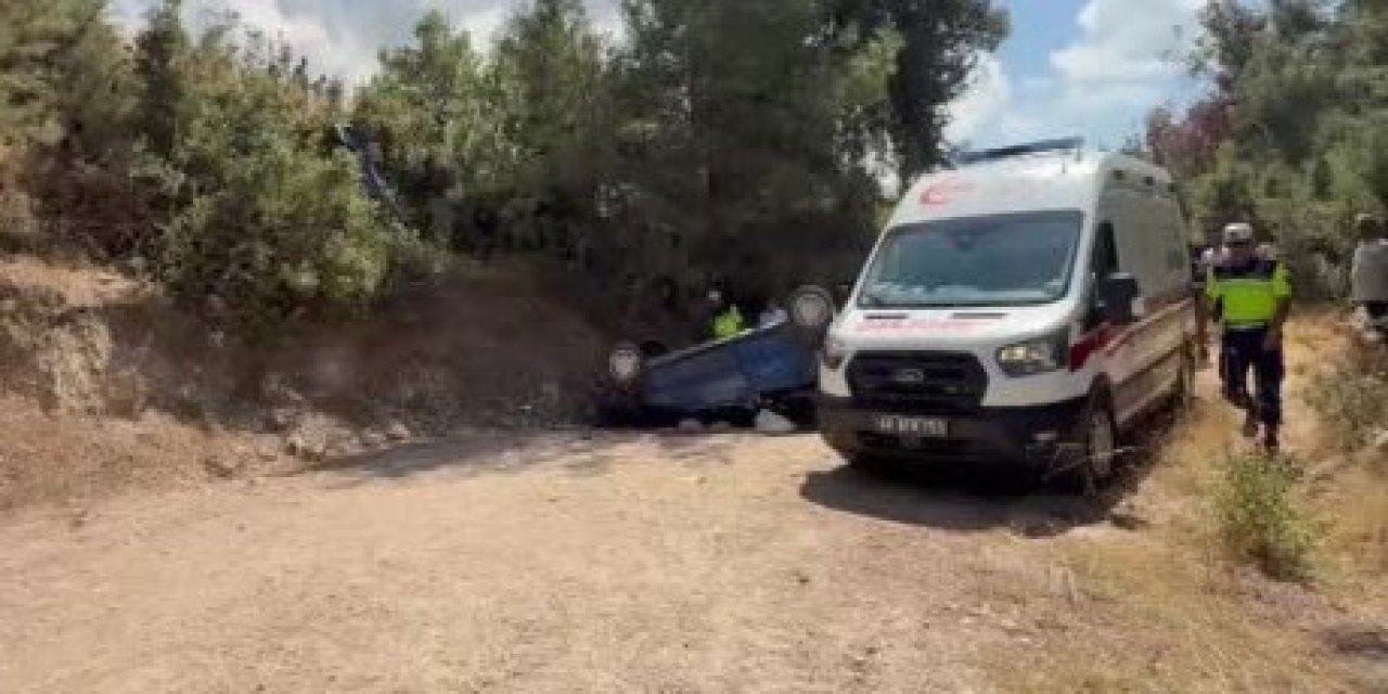 Düğün yolunun sonu şarampol oldu! 1 ölü 5 yaralı