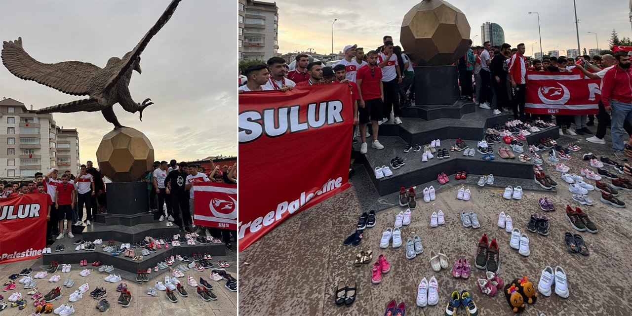 Konyaspor taraftarından Filistin için sessiz çığlık