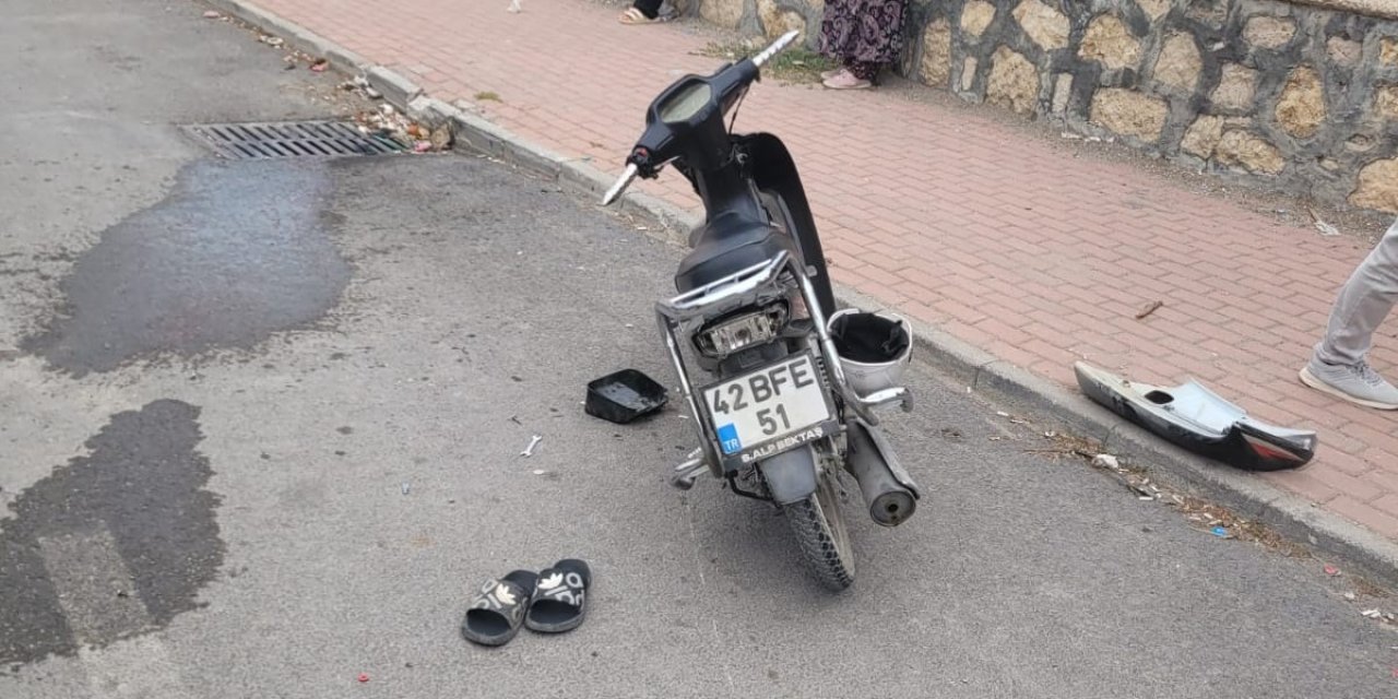 Konya'da motosiklet kazası! 16 yaşındaki sürücü yaşam mücadelesi veriyor