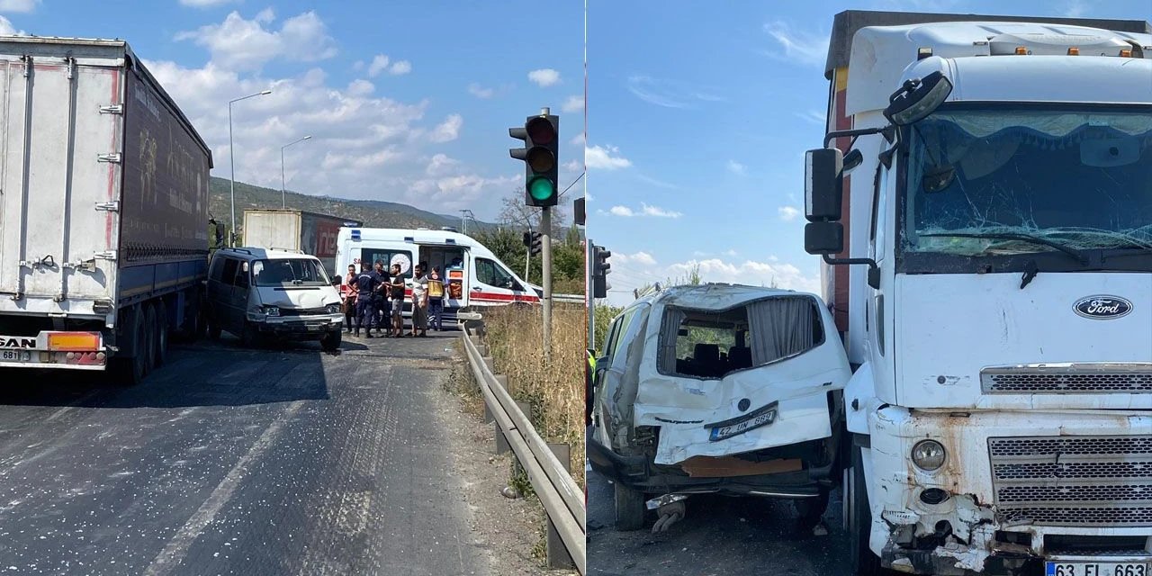 Konya'da kırmızı ışıkta duramayan çekici öndeki araçtakilere dehşeti yaşattı