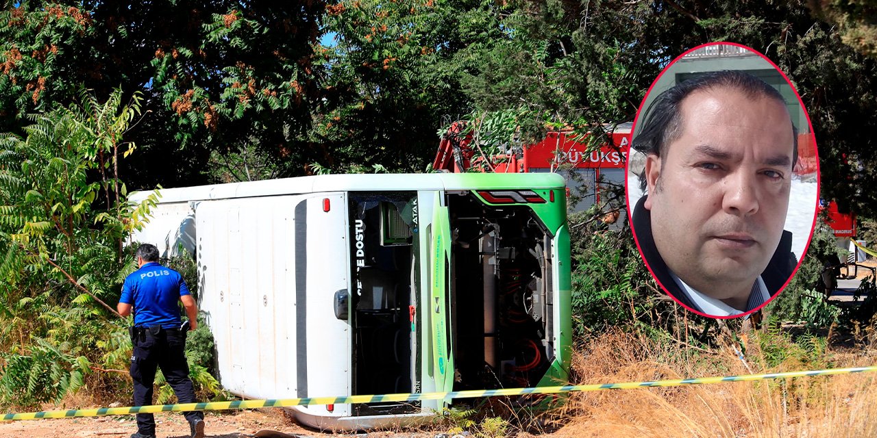 Üniversite içinde otobüs devrildi: 1 ölü, 1 yaralı