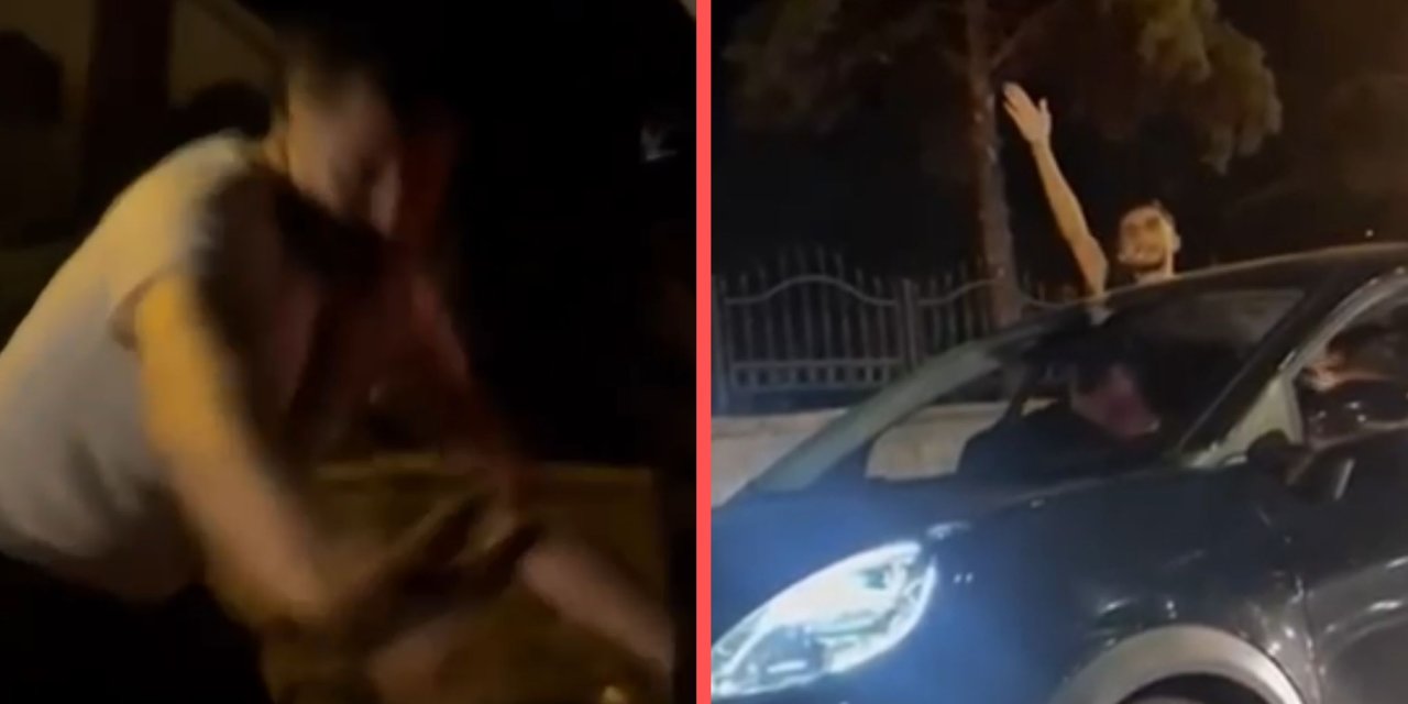 Konya’da trafikte kadınların da bulunduğu araca saldırı