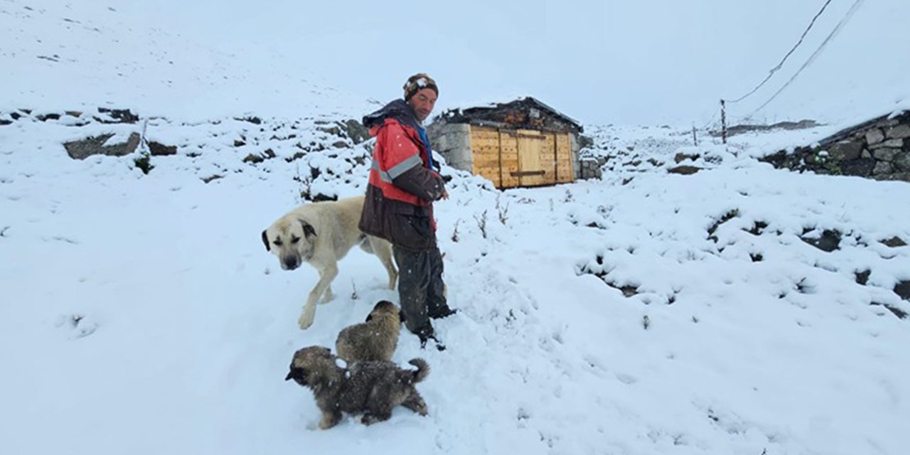 Bir ilimizde kar yağışı etkili oldu