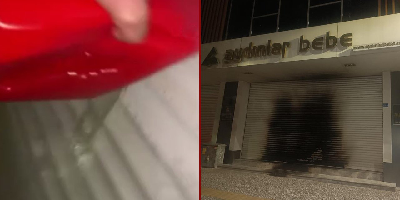 Giyim mağazasını yakan şahıs o anları kayda aldı