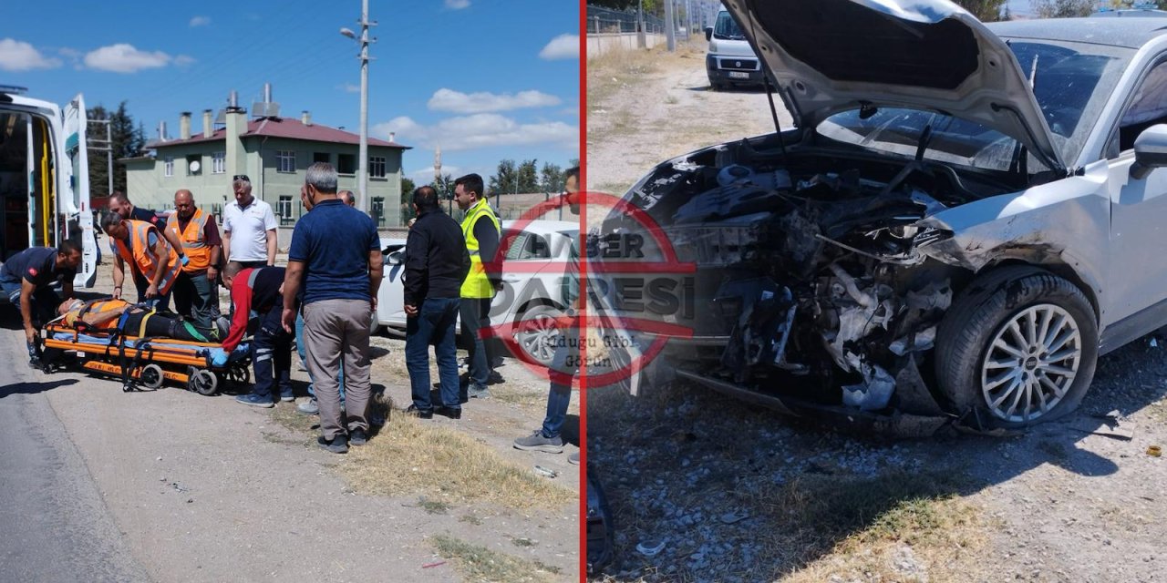 Konya’da iki araç kafa kafaya çarpıştı! 1’i ağır 3 yaralı var