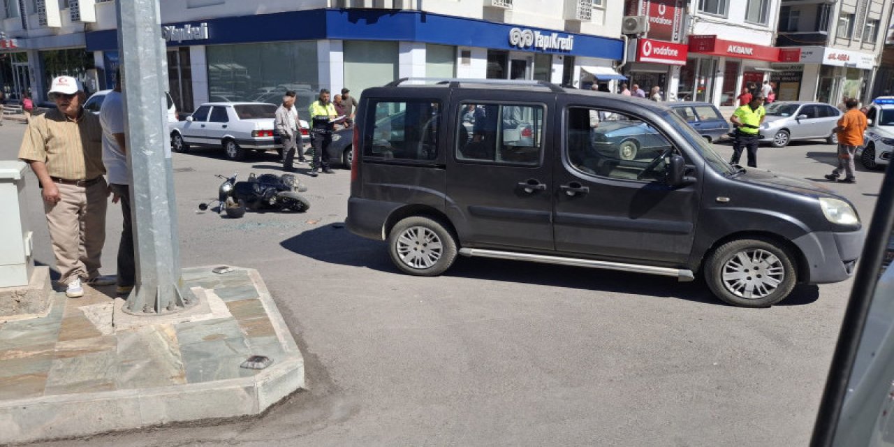 Konya’da motosiklet kazası! 2 yaralı var