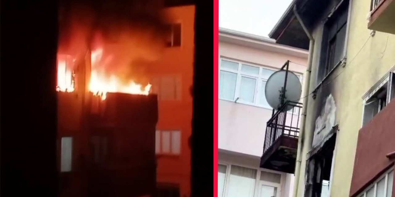 Sığındıkları balkonda yanarak can verdiler