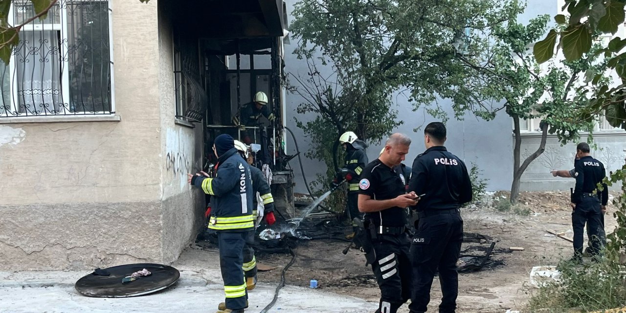 Konya’da 5 katlı binada yangın çıktı