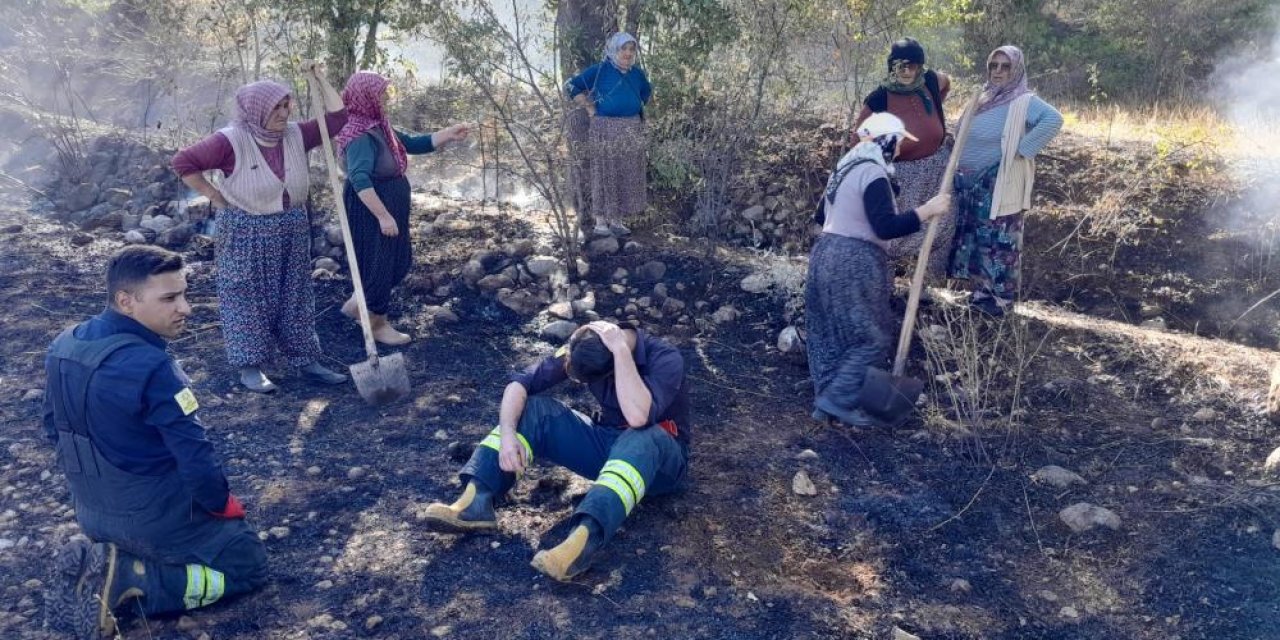 Konya’da 1,5 dekarlık alanda yangın