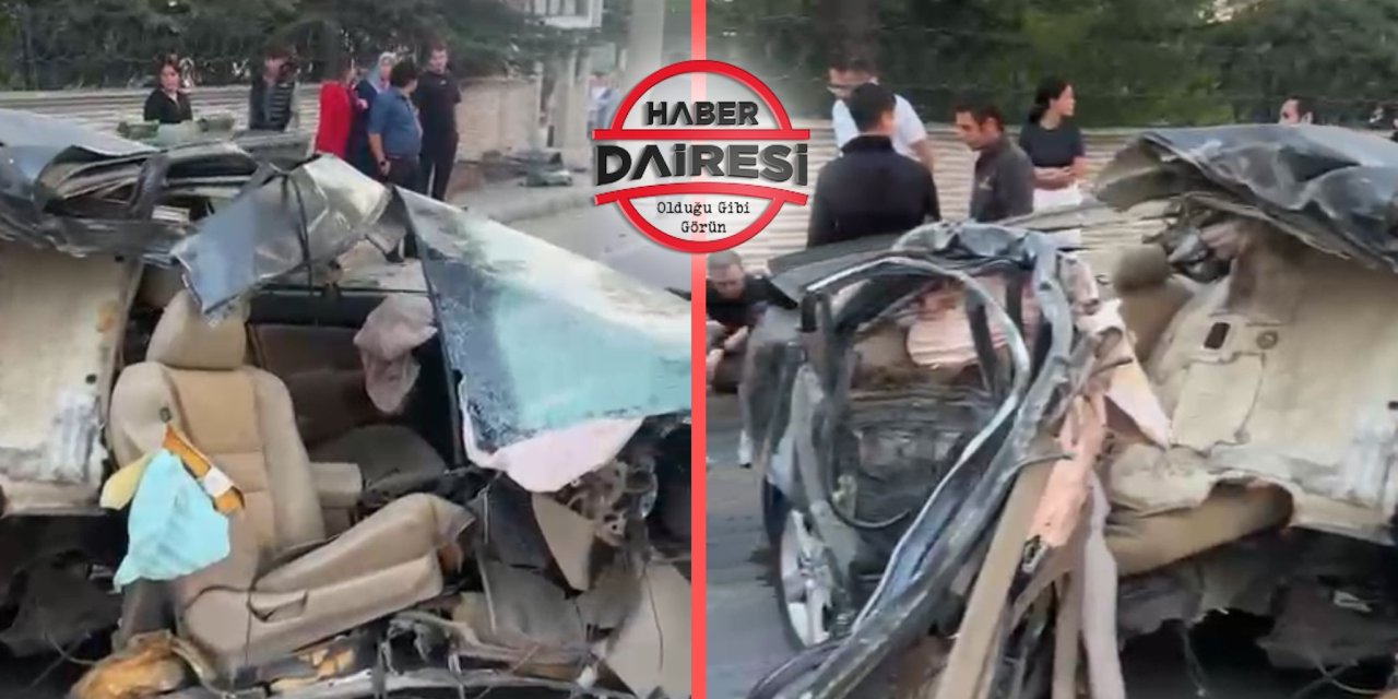 Konya’da feci kaza! Bu arabadan sağ çıktı