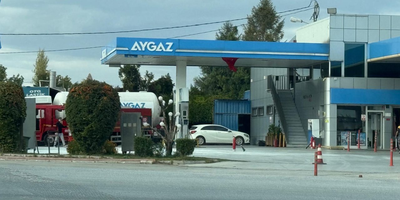 Konya’da akaryakıt istasyonunda faciadan dönüldü