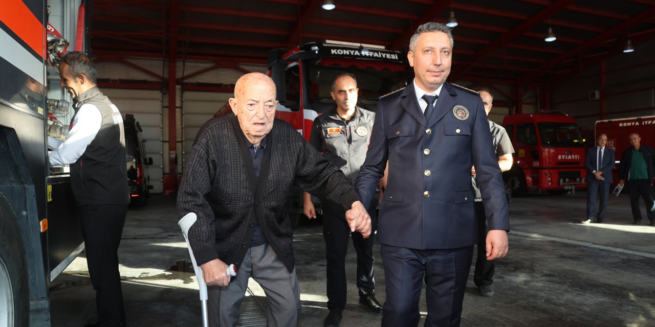 Konya İtfaiyesi’nin efsane müdürü 92 yaşında eski günleri yad etti