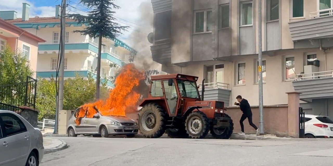 Dini nikahlı eşinin arabasını yaktı! Her yerde aranıyor