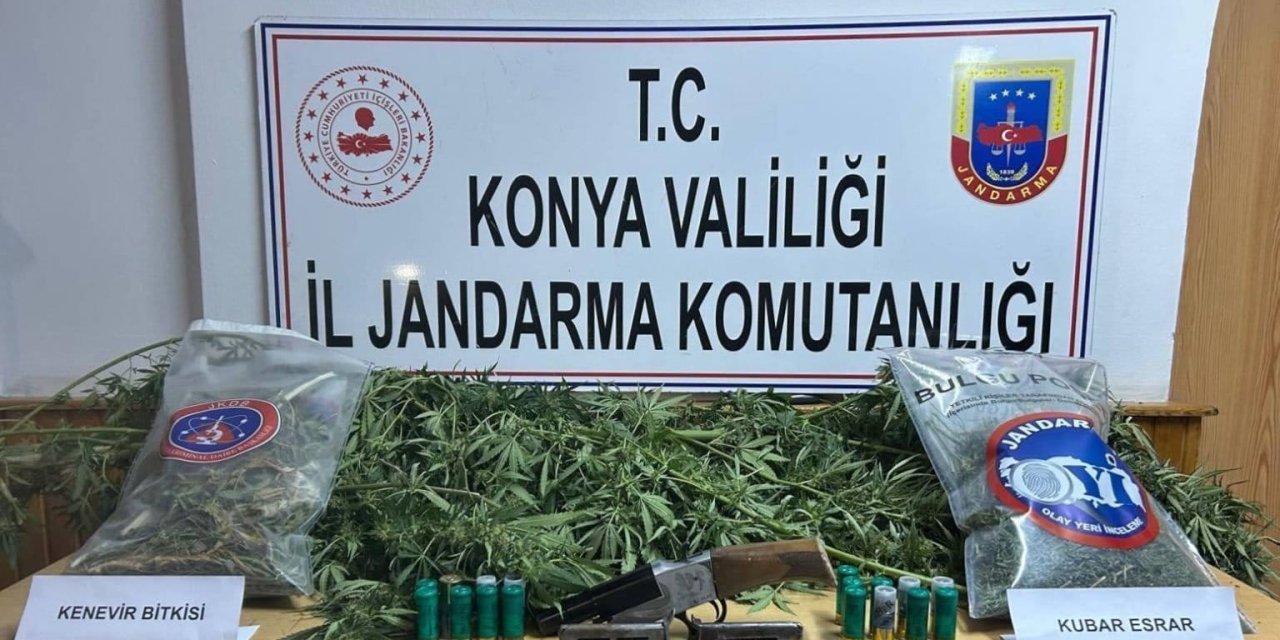 Konya’da uyuşturucu ve silah operasyonu