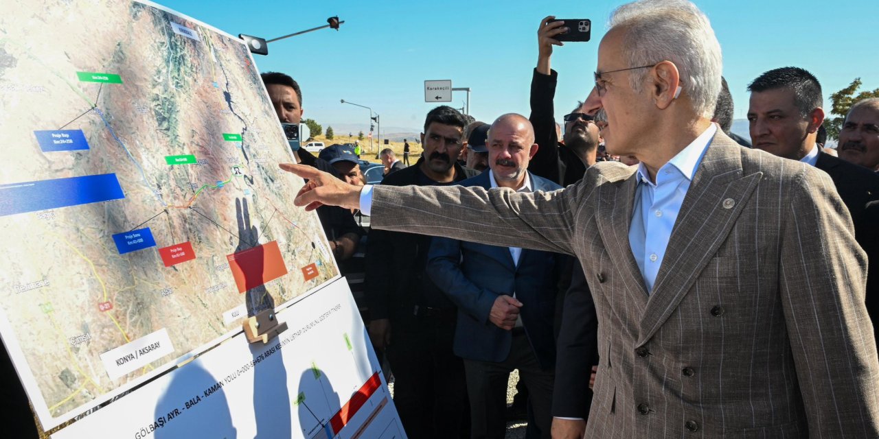 Bakan Uraloğlu Konya dahil 4 ili bağlayan kilit kavşağı inceledi