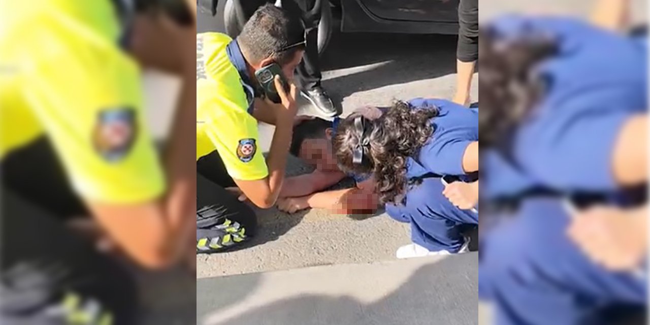 Otomobil çarpan polis memuru yaralandı