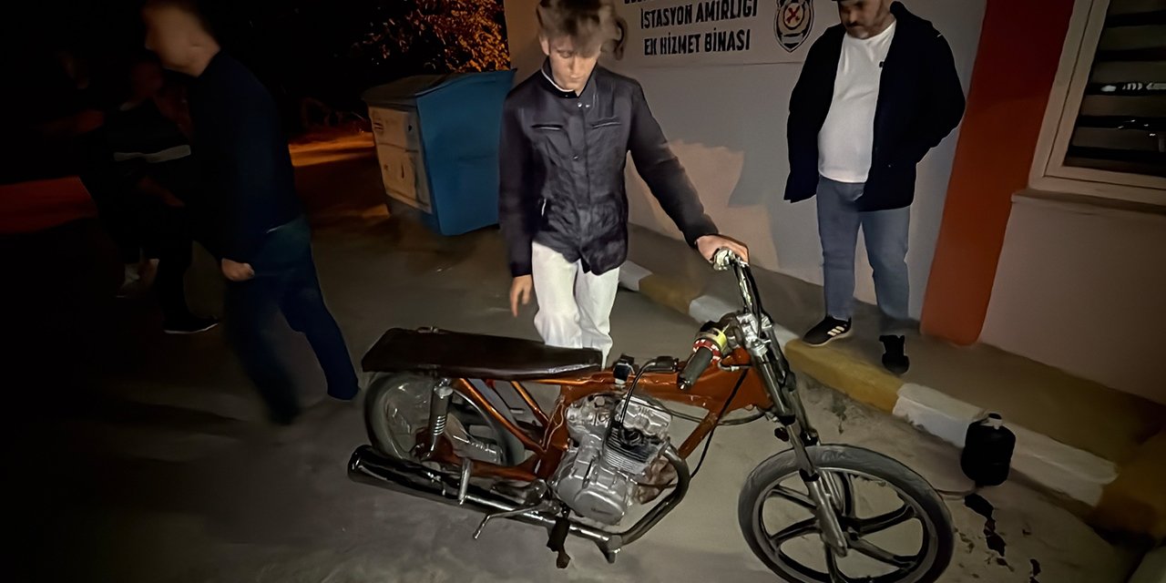 Bisikletini motosiklete çeviren gence ceza yağdı