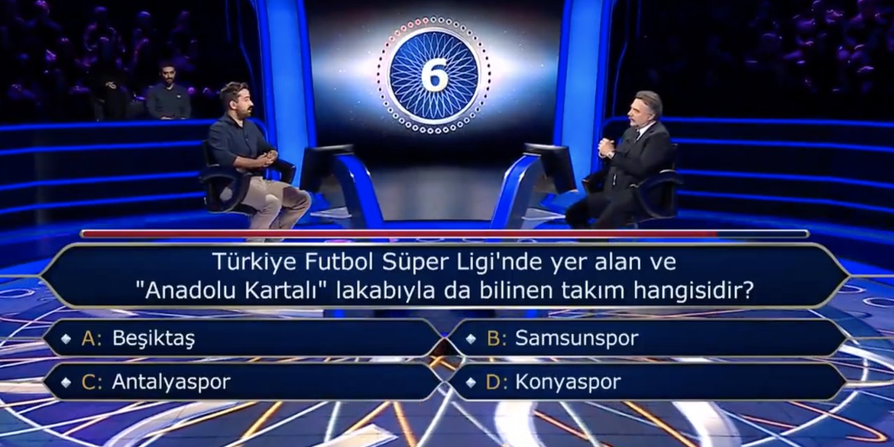 Milyoner’de Konyaspor sorusu yarışmacıyı yaktı