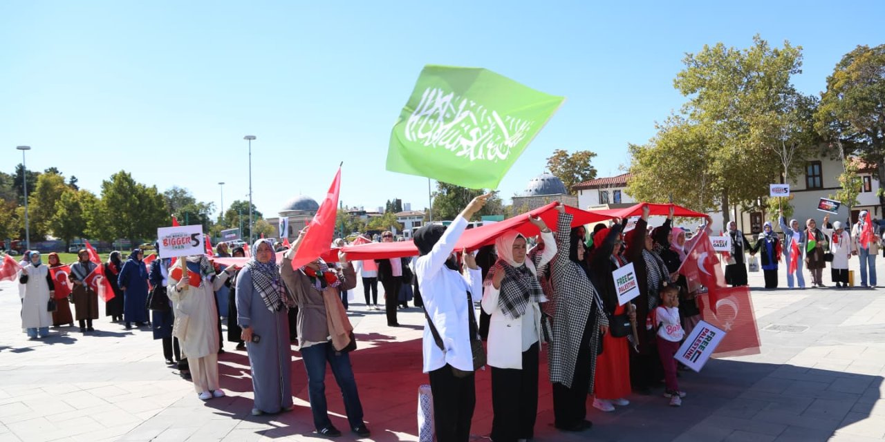 Gazze için sessiz çığlık Konya’da yankılandı