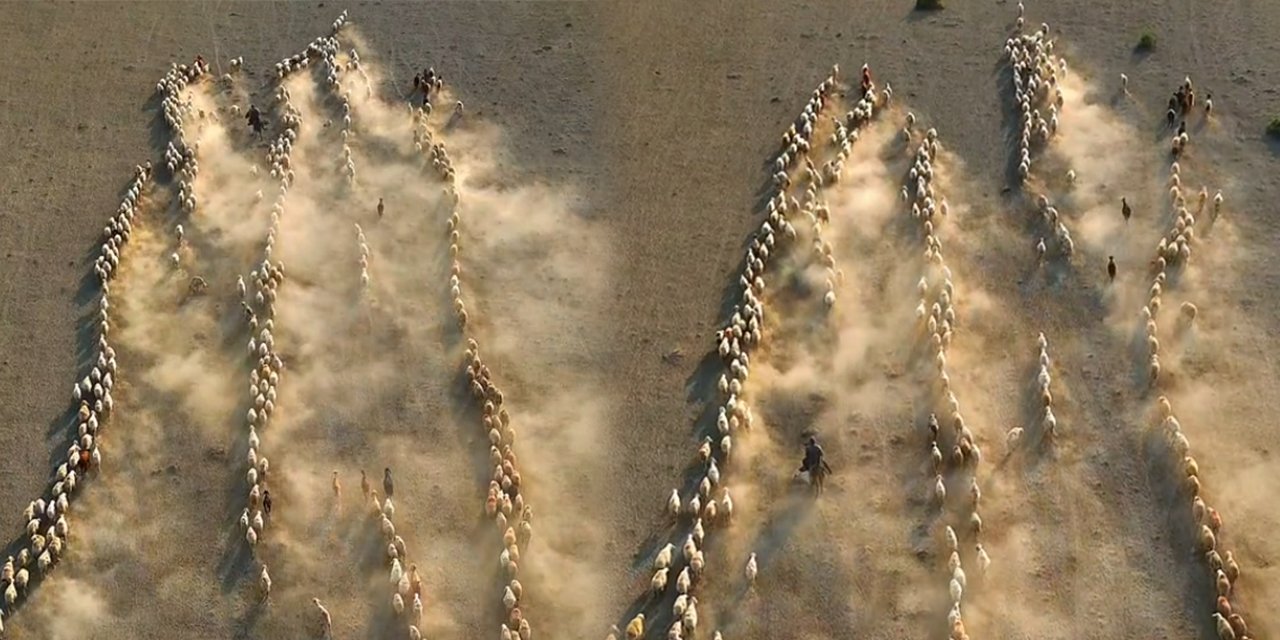 Konya bozkırında tablo gibi an