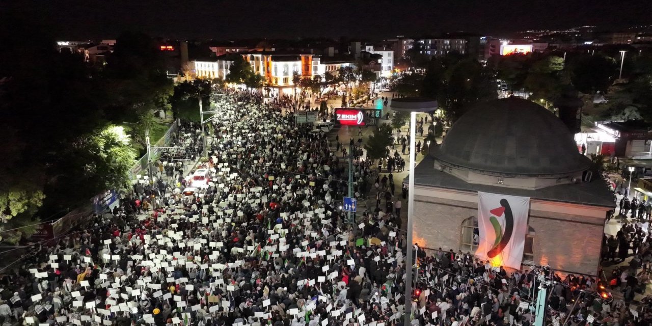 Konya’daki Filistin’e Destek Yürüyüşüne kaç kişi katıldı?