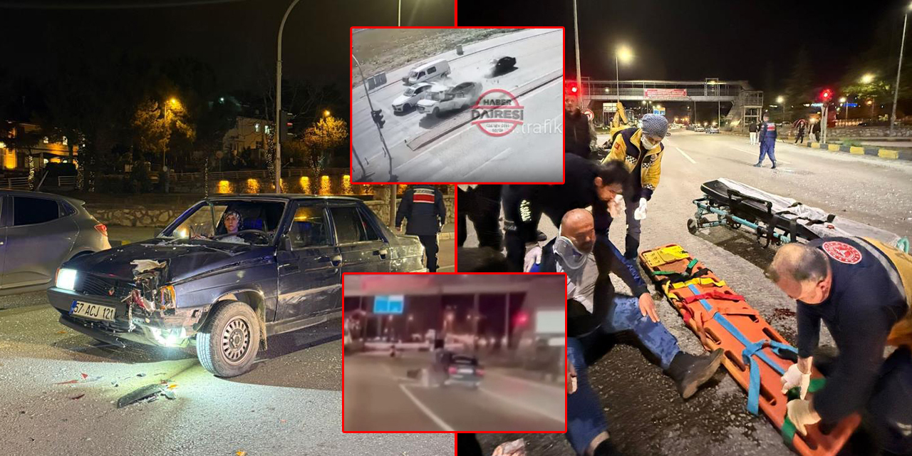 Konya’dan sonra Karabük! Kırmızı ışıkta beklerken araba çarptı