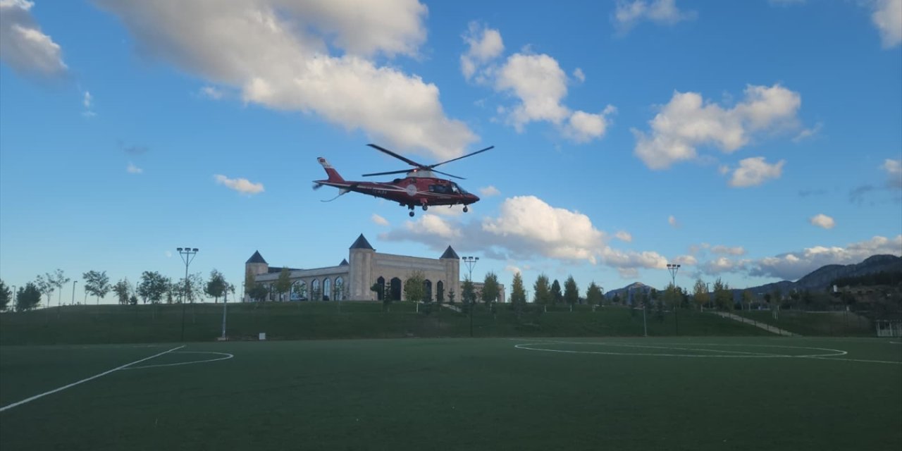 Kalbi durdu, hava ambulansıyla Konya’ya sevk edildi