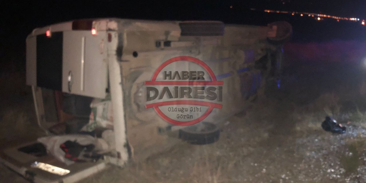 Konya’da tarım işçilerini taşıyan minibüs devrildi
