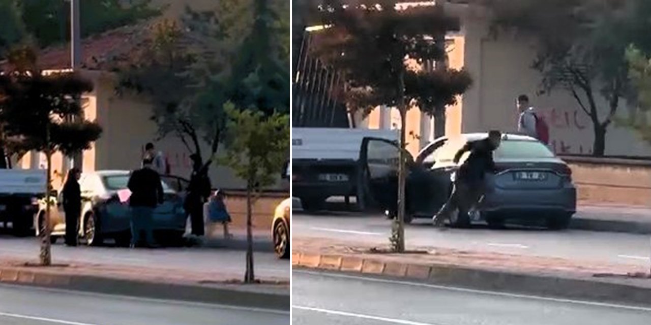 Okul müdürüne 3 çocuğunun önünde silahlı saldırı! O anları kayda aldırdı