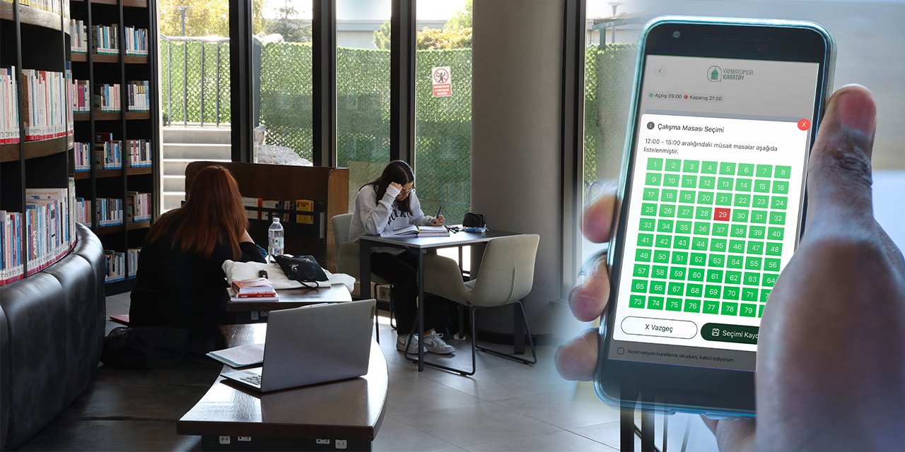 Konya'da öğrencilere dijital kolaylık! Kütüphane masası artık cebinde