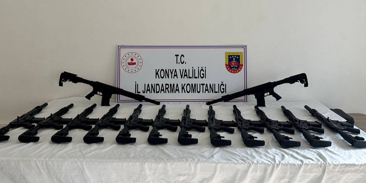 Konya’da jandarmadan kaçak tüfek tamirine operasyon