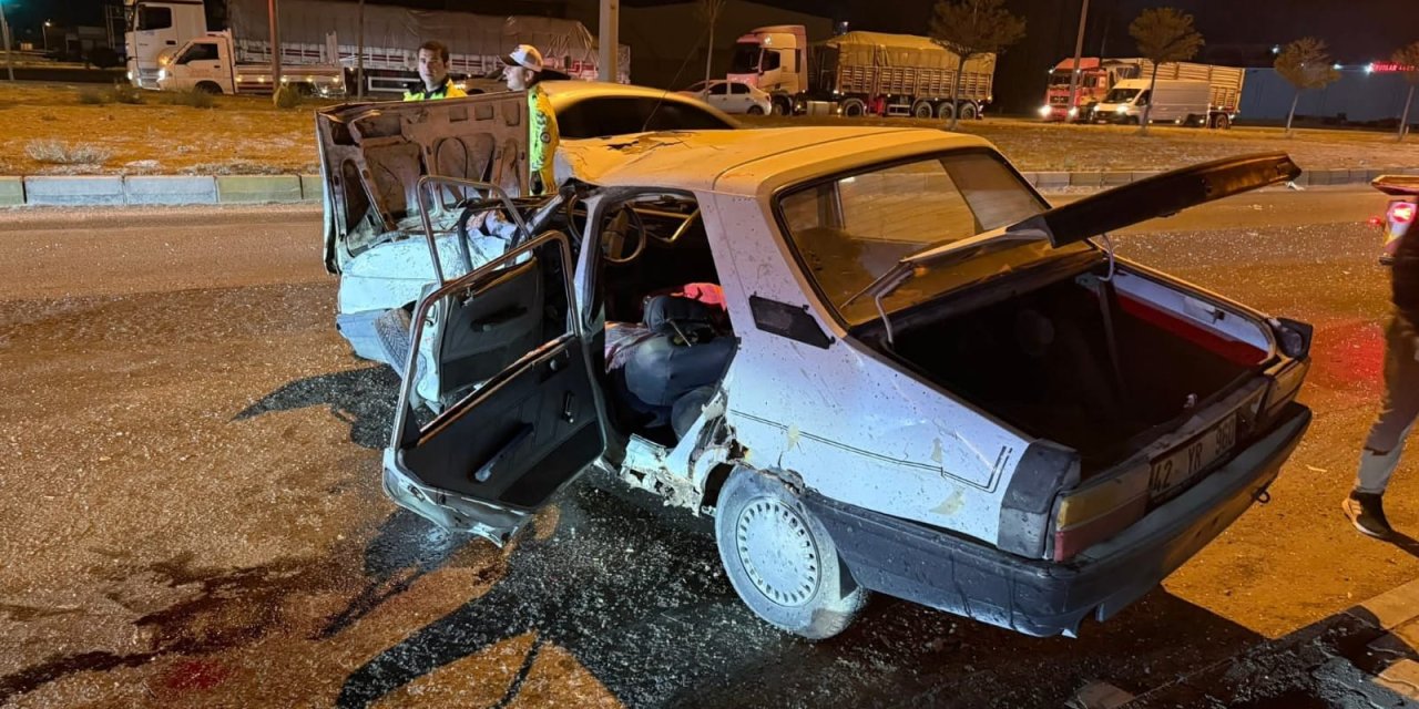 Konya’da gece saatinde ekipleri alarma geçiren kaza