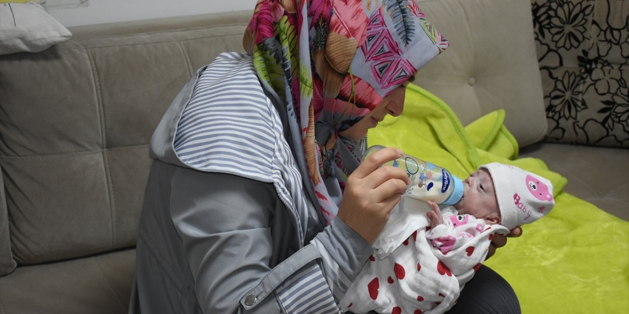 Konya’nın mucize bebeği Asel artık annesinin kucağında