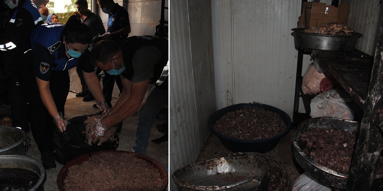 Kebabıyla meşhur ilde mide bulandıran görüntü! 1 ton bozuk et ele geçirildi