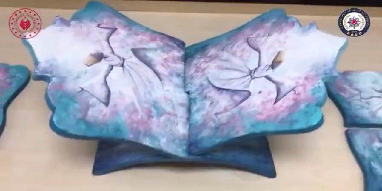 Ereğli'de semazen figürlü rahleye gizlenmiş zehir ele geçirildi