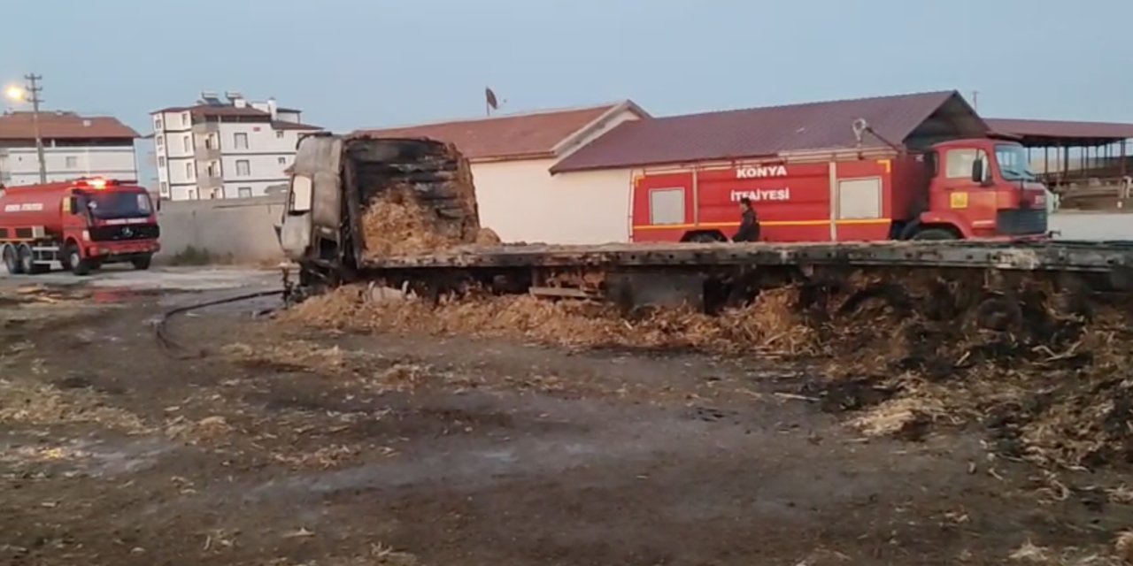 Yer Konya! TIR’dan indi, saniyeler sonra alevler her yeri kapladı