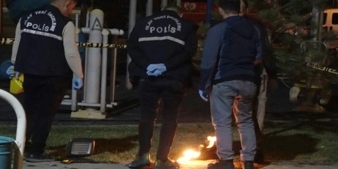 2 genç, parkta kavga için molotofkokteyli hazırlarken yakalandı