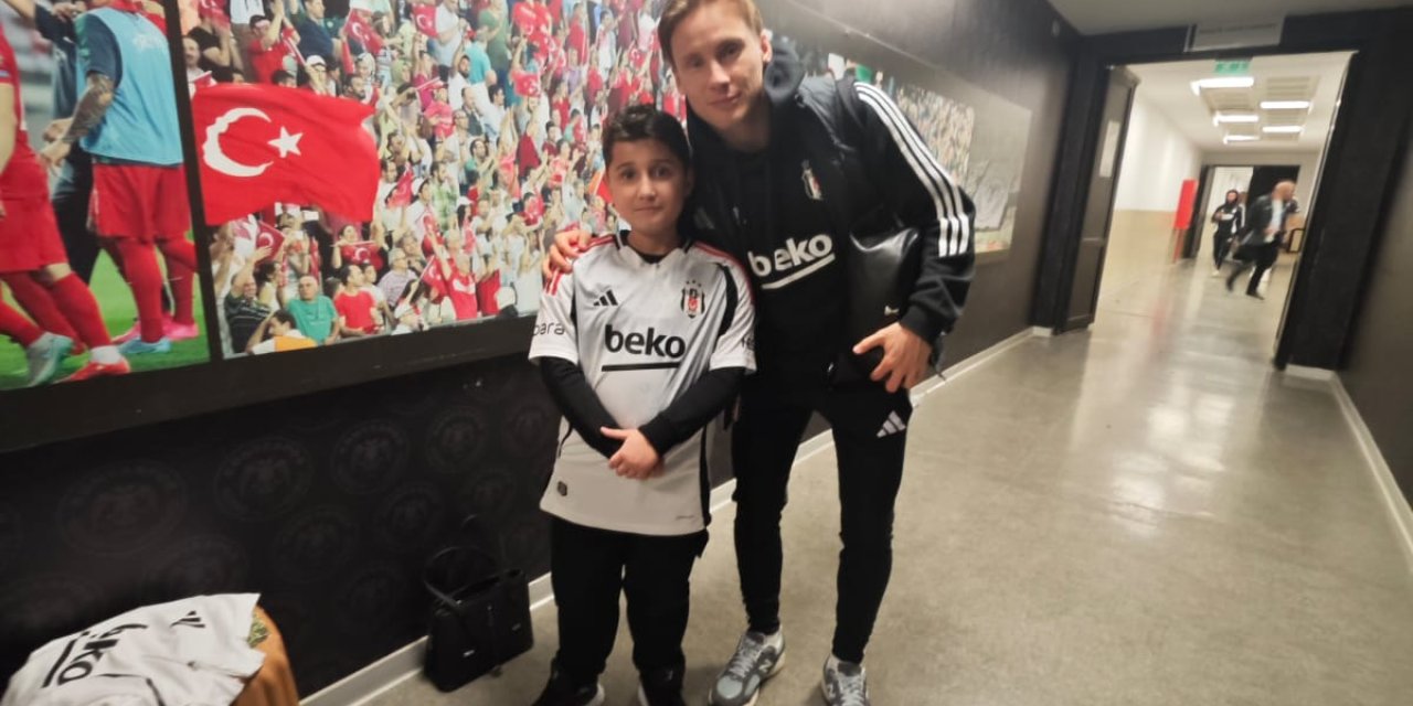 Konyalı DMD hastası Yiğit’e Beşiktaş’tan moral desteği