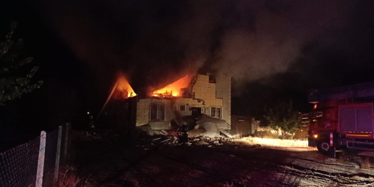 Konya’da müstakil evde korkutan yangın
