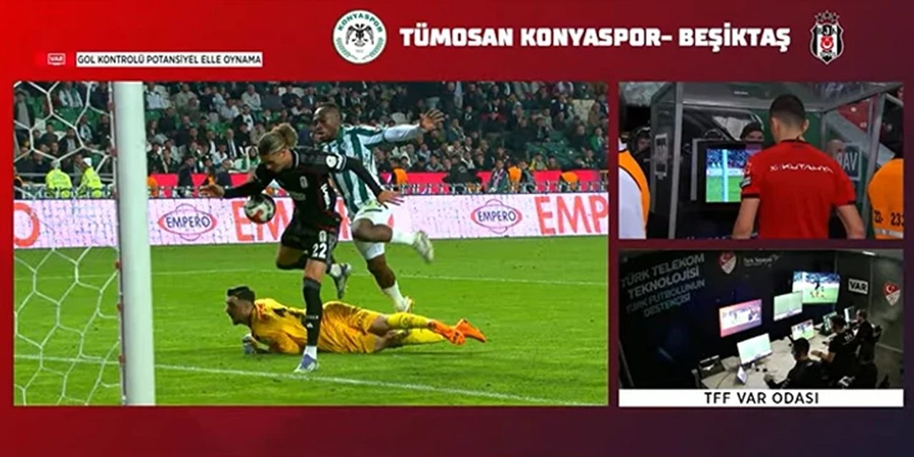 Konyaspor – Beşiktaş maçının VAR kayıtları yayınlandı