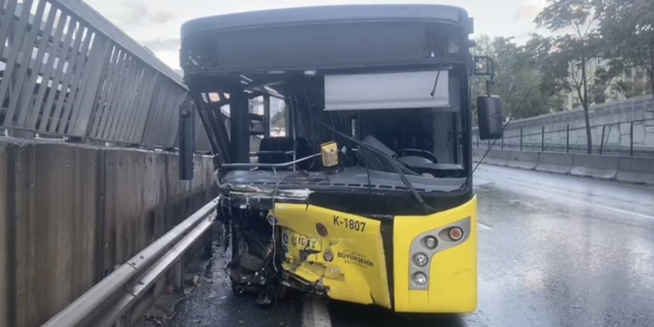 Alkollü otobüs şoförü kaza yaptı! 2 kişi yaralı