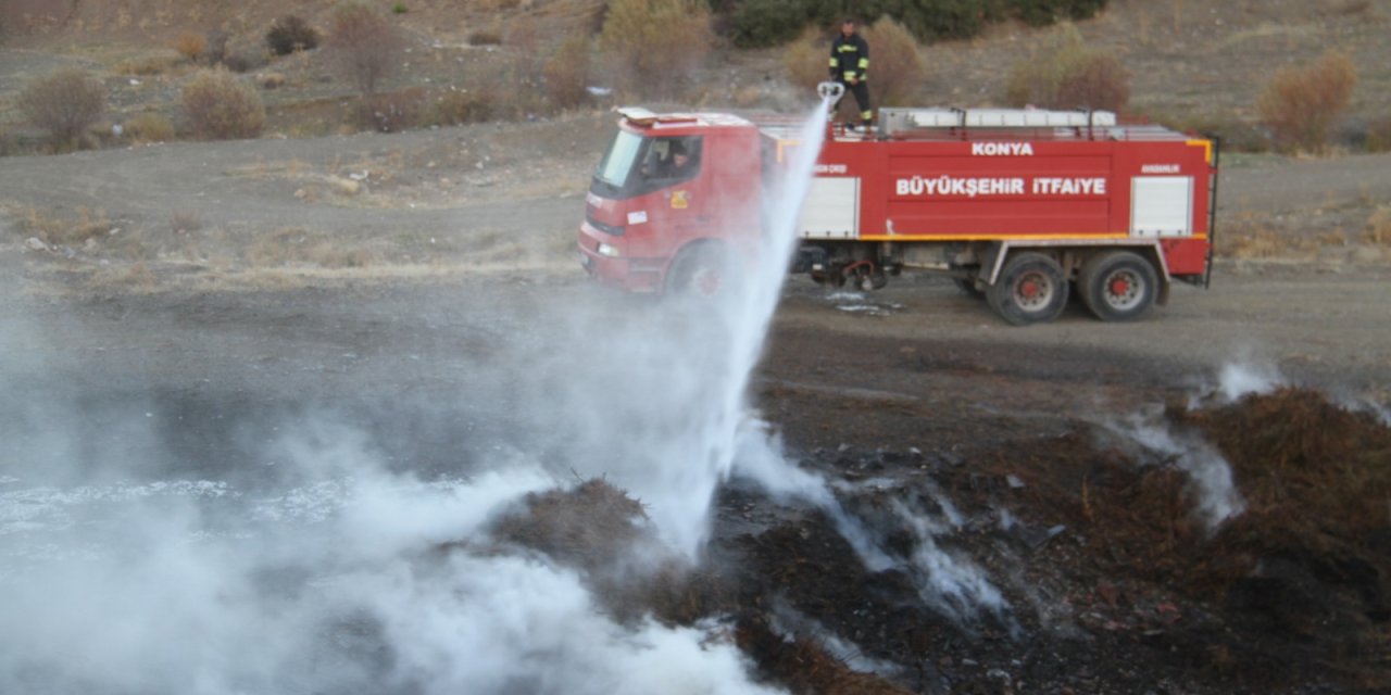 Konya’da ormanlık alanda korkutan yangın