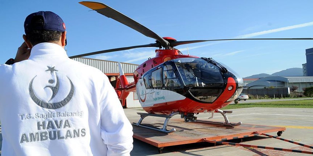 Konya’da beyin kanaması geçiren hasta hava ambulansıyla sevk edildi