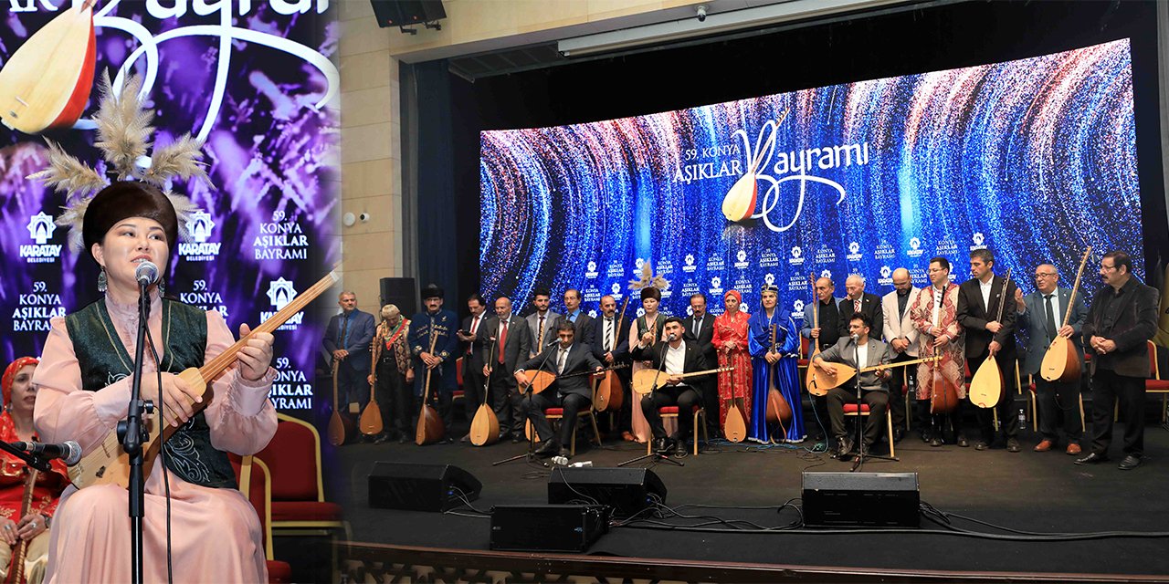 Konya'da âşıklar 59 yıldır aynı sazın telinde buluşuyor