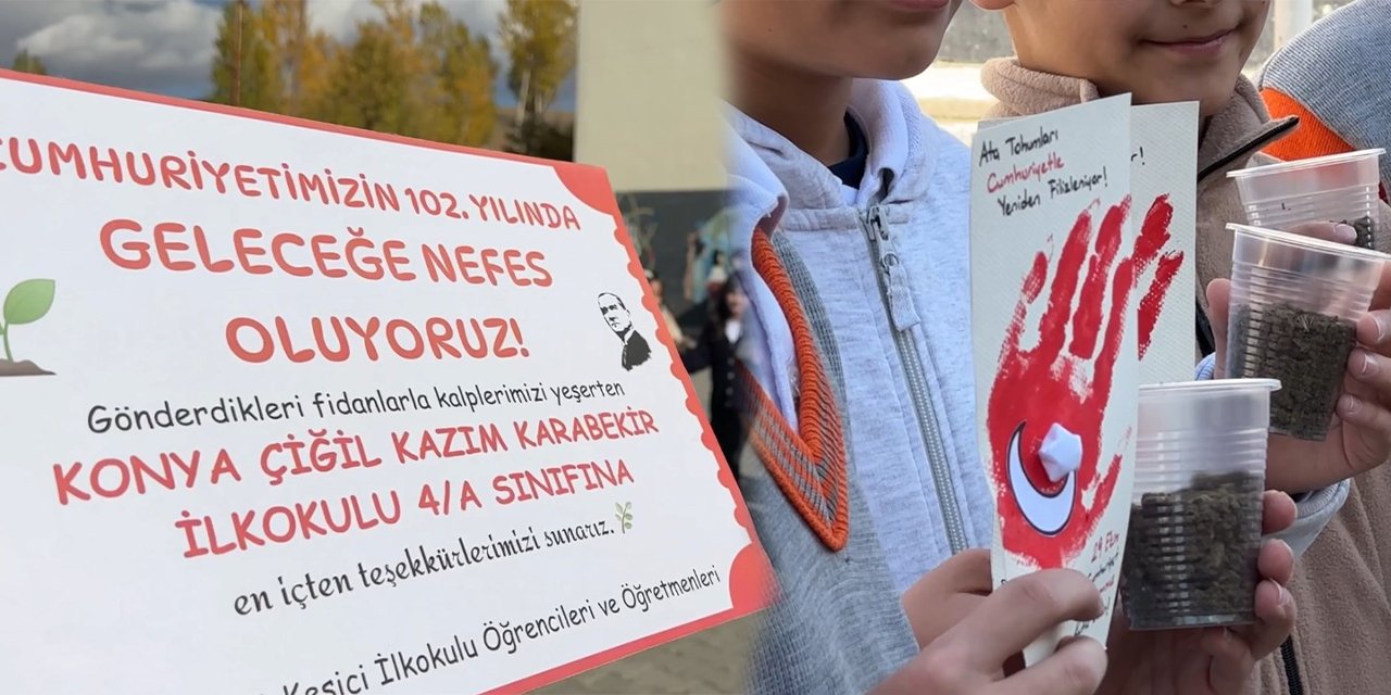 Konya öğrencilerinden Yüksekova’ya yeşil mesaj