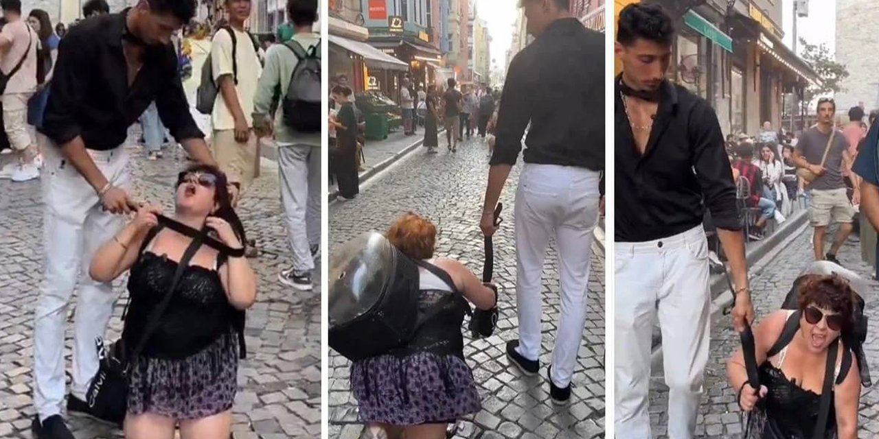 Kadının boynuna tasma takıp sokaklarda gezdirdi! 2 kişi tutuklandı