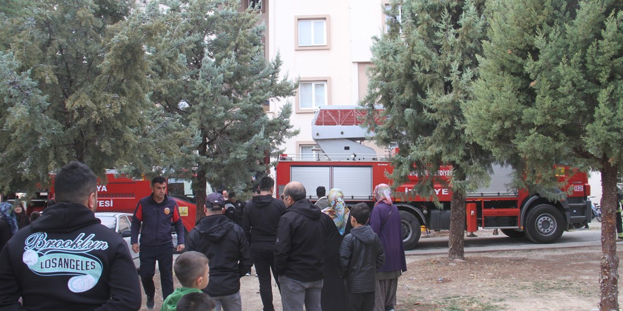 Konya TOKİ konutlarında yangın paniği