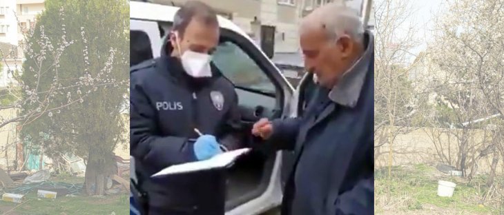 Konya'da pazar ihtiyacı polis tarafından karşılanan Rüstem amca gözyaşlarını tutamadı